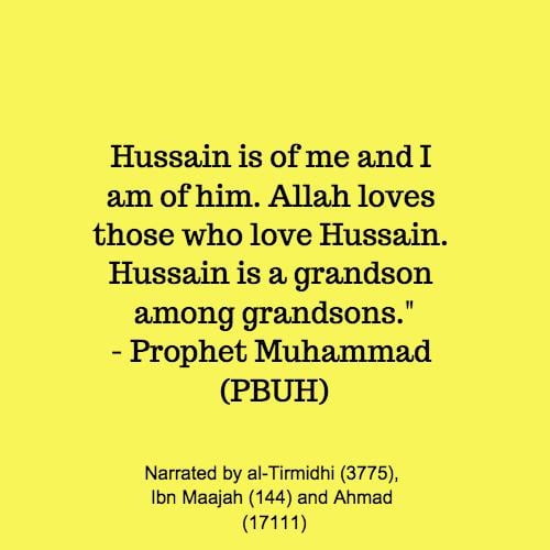 prophet muhammad hadith hussain