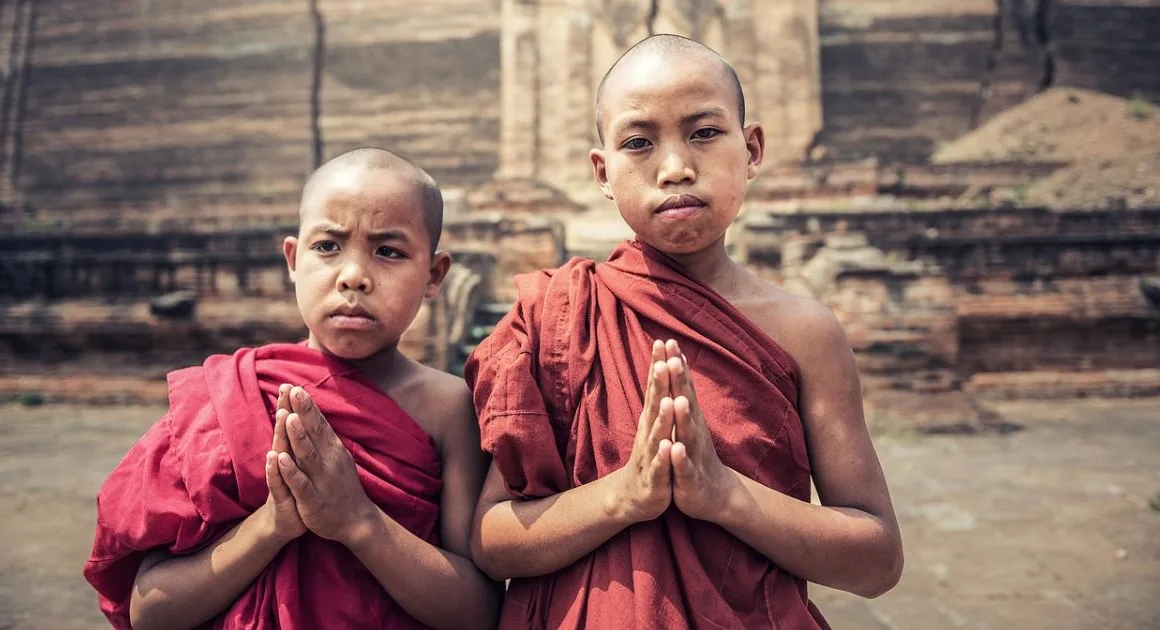 Buddhist Monks In Myanmar