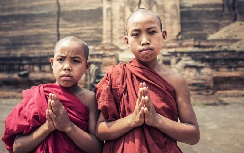 Buddhist Monks In Myanmar