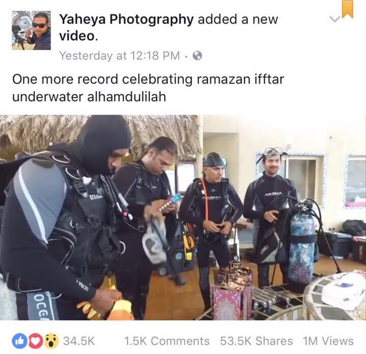 Three Pakistani Divers Break Their Fast And Prayed Under The Deep Sea 3