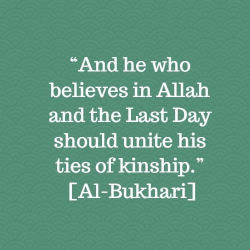 kinship relatives relationship al bukhari hadith