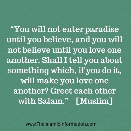 saying salam hadith muslim