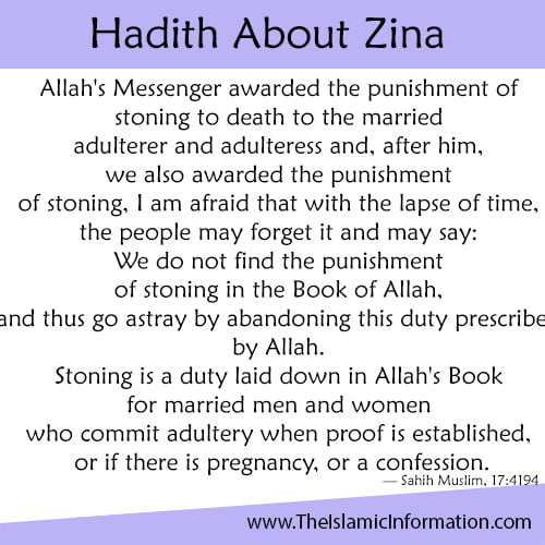 hadith about zina