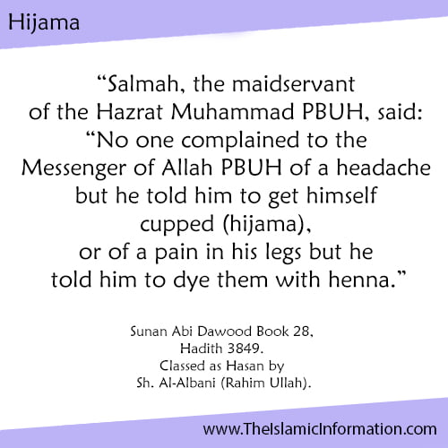 hijama headache migraine pain hadith