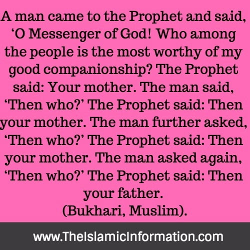 mother importance hadith
