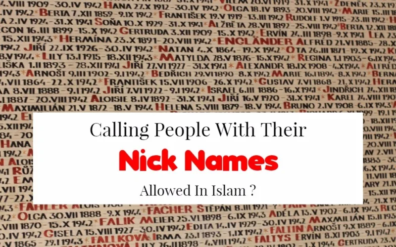 nick names in islam allowed haram