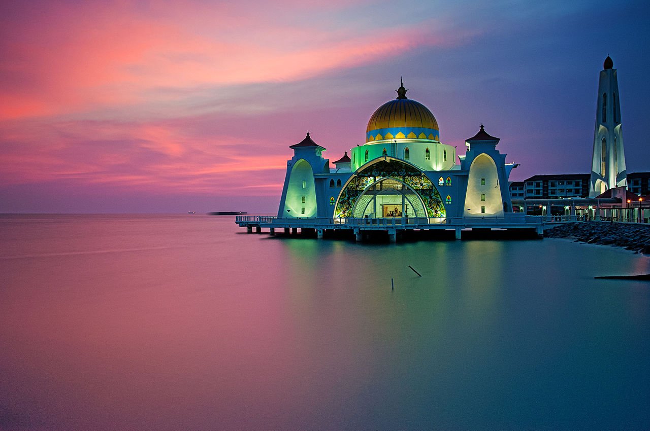 Malacca Straits Mosque Malacca Malaysia