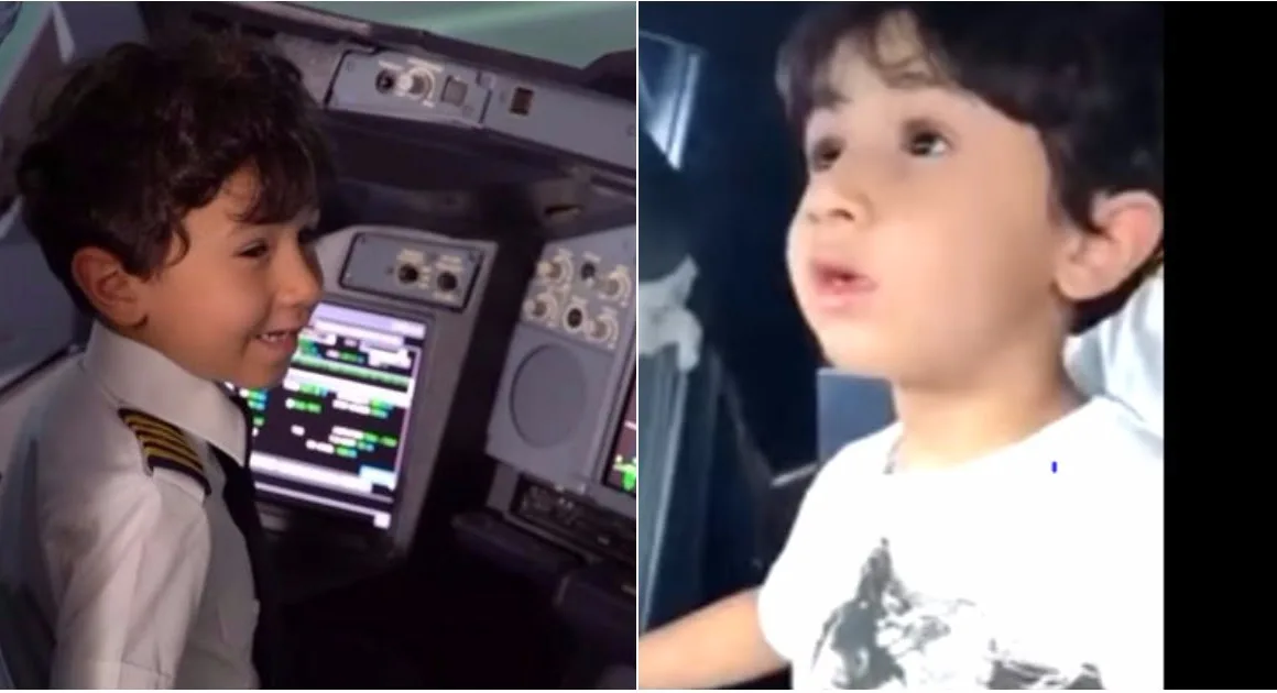 6 Years Old Muslim Kid Flies Etihad Airways Plane
