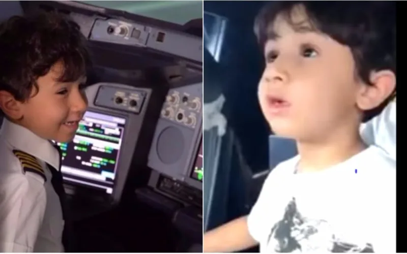 6 Years Old Muslim Kid Flies Etihad Airways Plane
