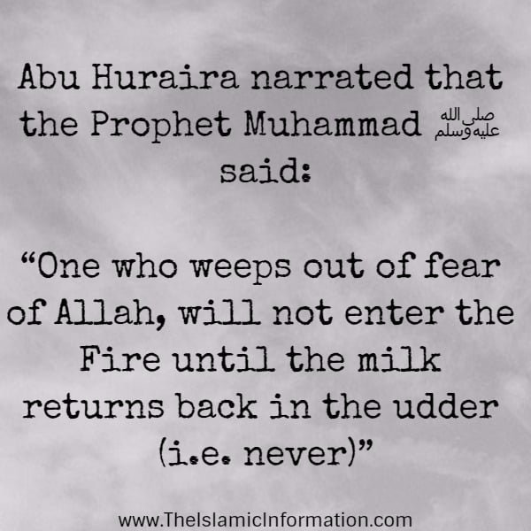 pleurer allah hadith