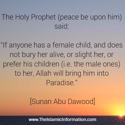 daughter child blessing hadith