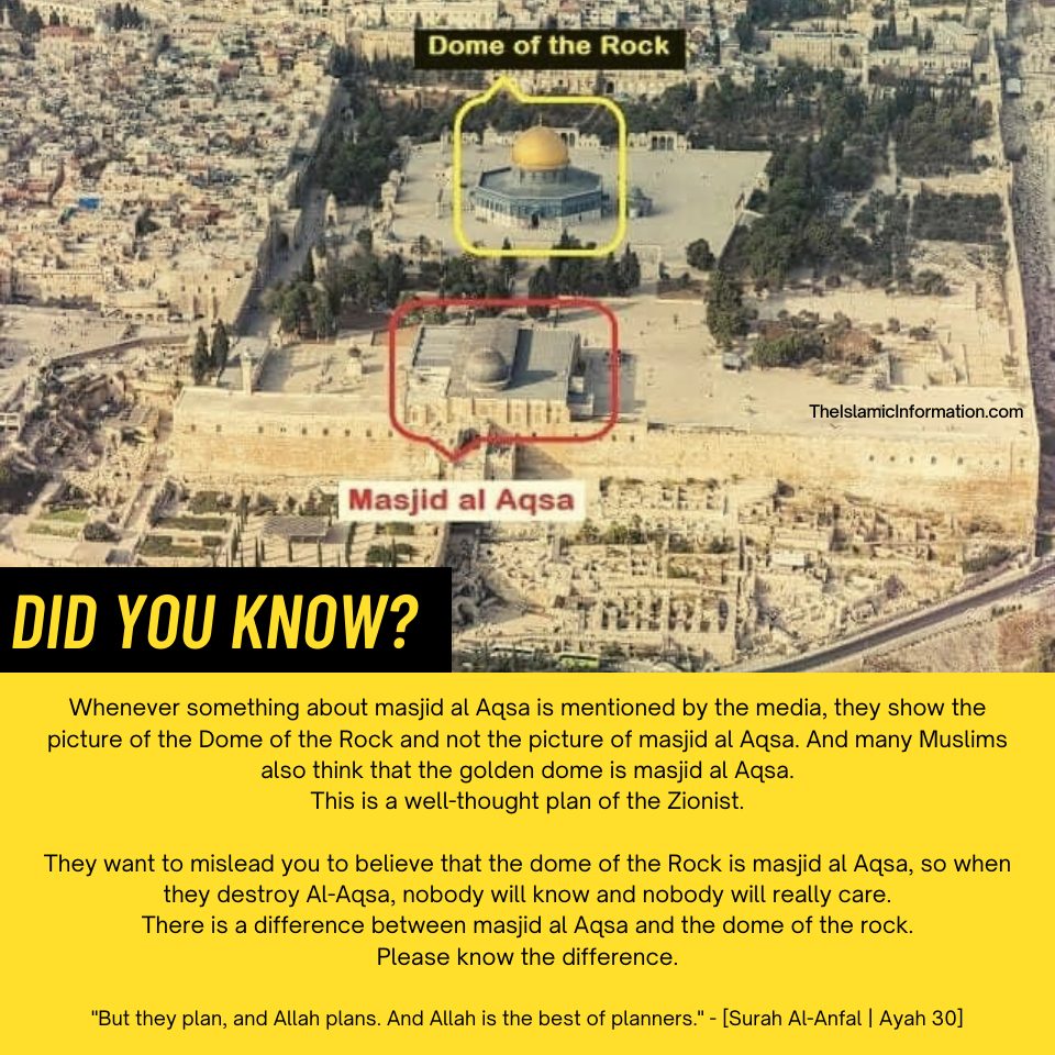 Difference between Al Aqsa Mosque and Dome of Rock