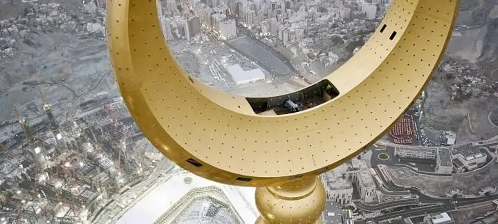 Crescent makkah clock tower room