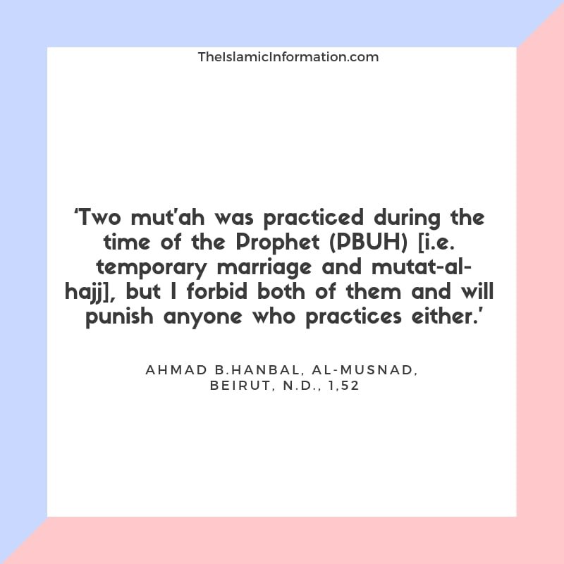 Nikah Mutah Temporary Marriage umar ra