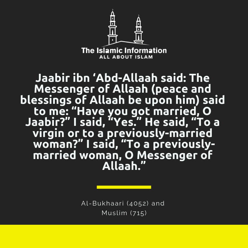 Marrying a widow hadith islam