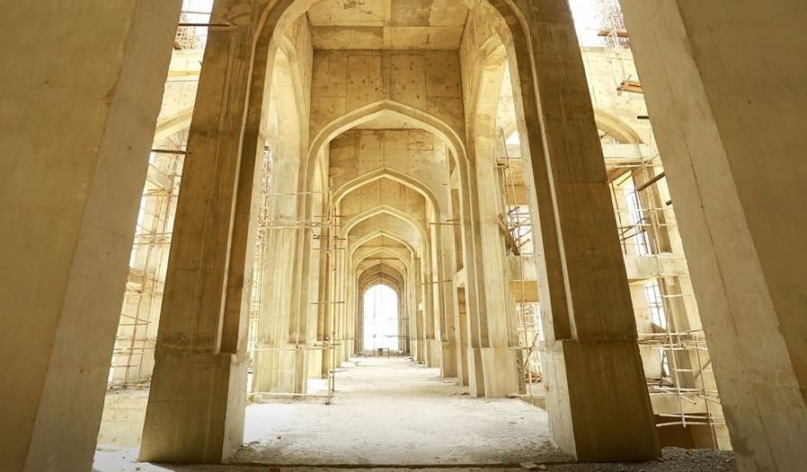 bahria town karachi mosque construction