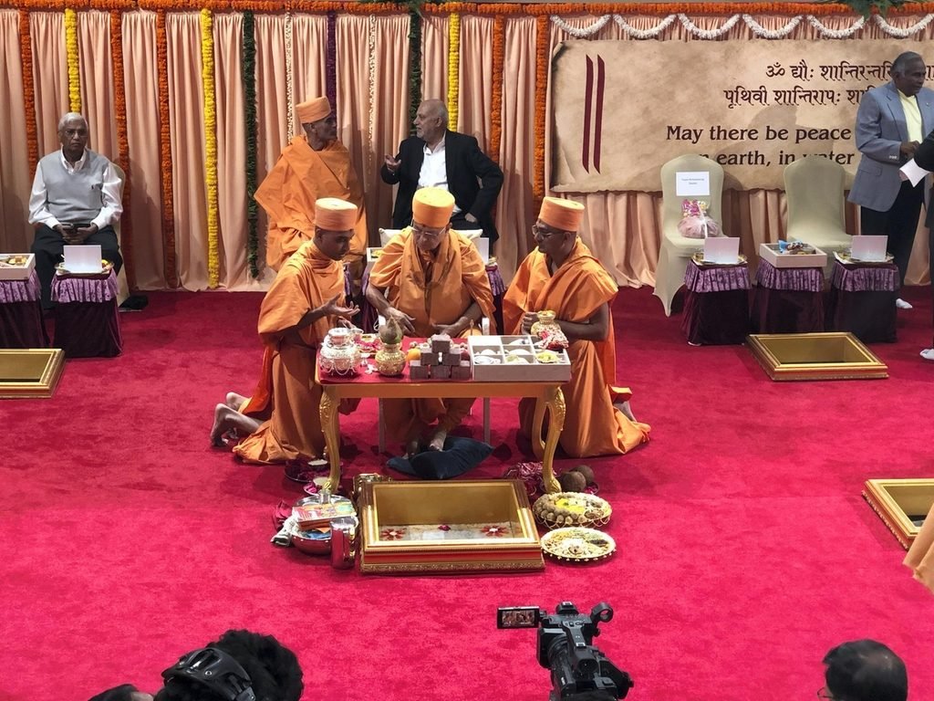 hindu temple opening ceremony UAE