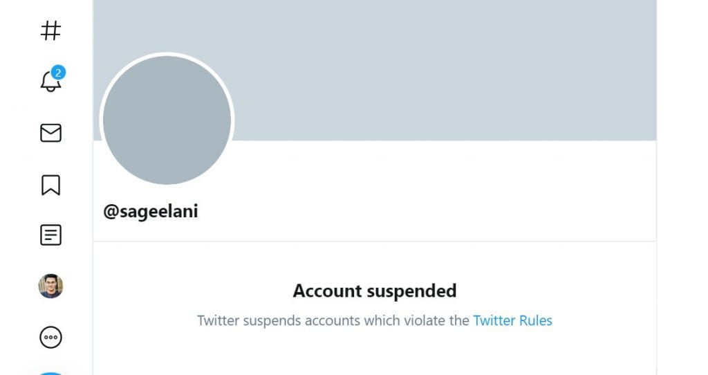 Syed Ali Geelani Twitter Account Suspend