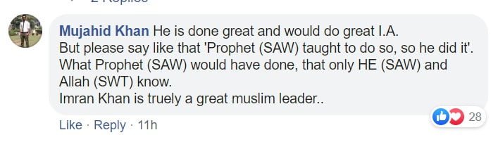 Comment About Mufti Menk Comparing Imran Khan To Prophet Muhammad (4)