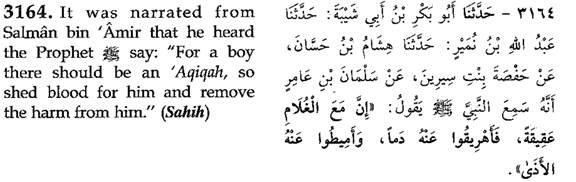 Hadith About Aqeeqa