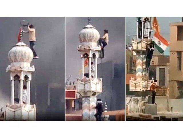 Hindu Mob Burns Mosque in Delhi and Put Hanuman Flag