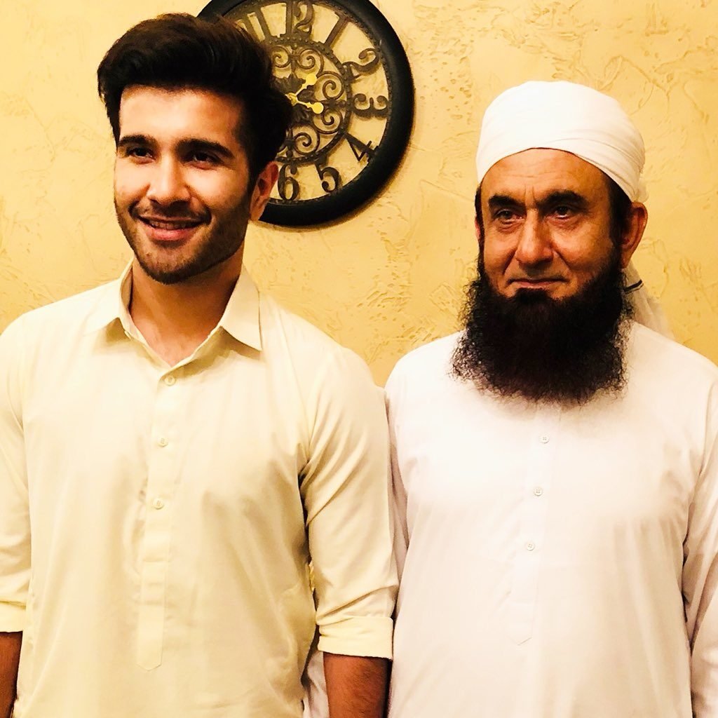 actor feroze with tariq jameel