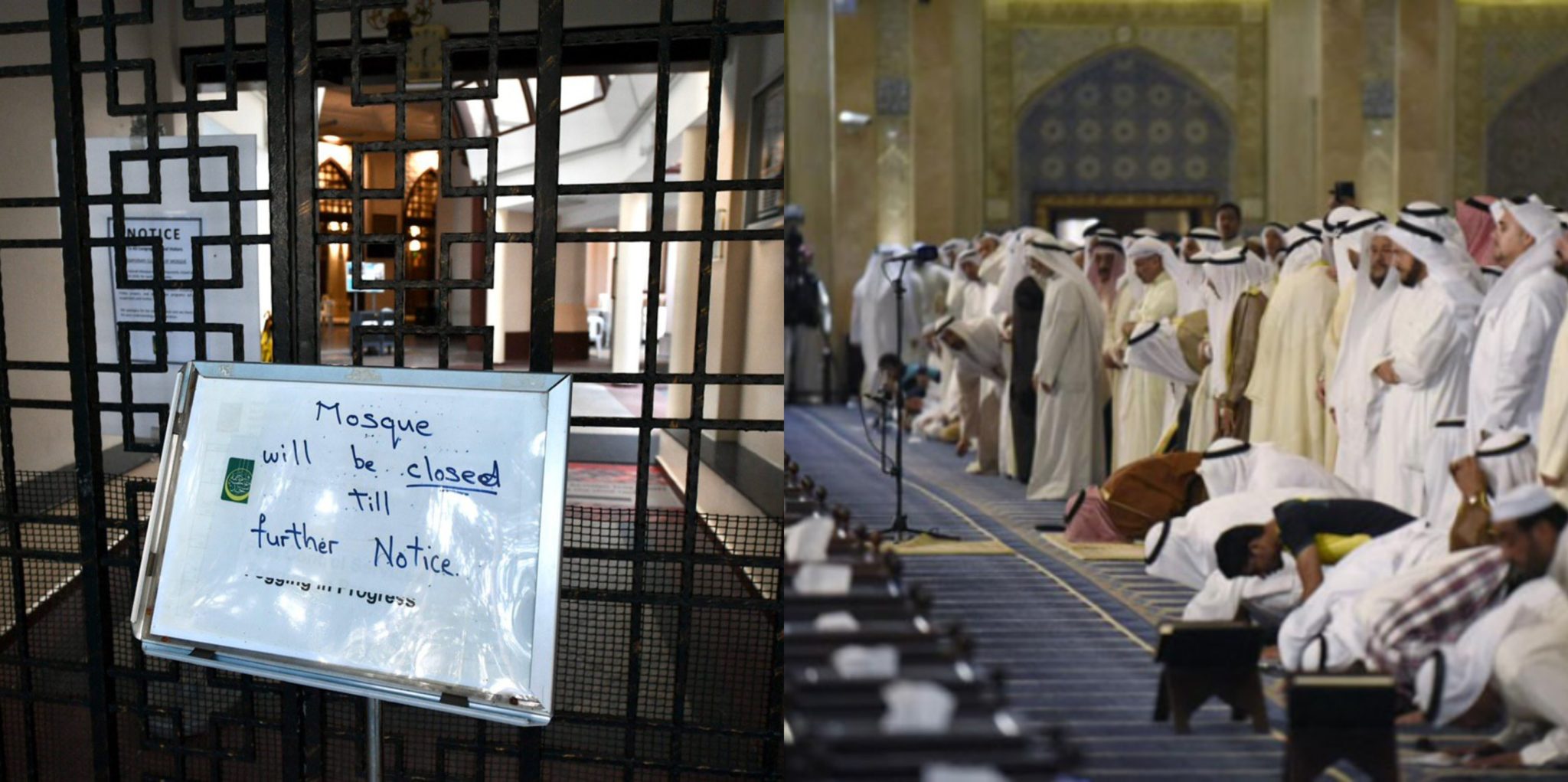 Mosques in Singapore and Kuwait Closed coronavirus