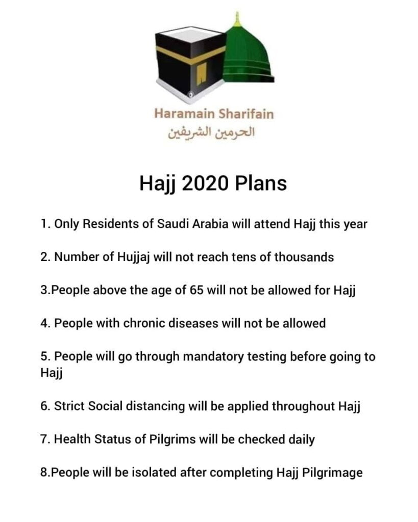 hajj 2020 plans