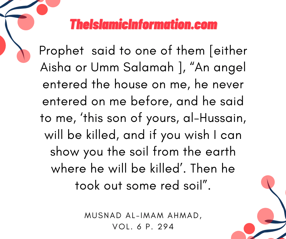 umm salamah hadiths about hussain martyrdom