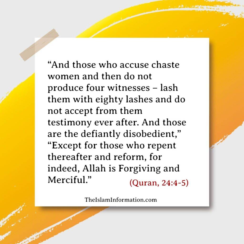 Quran about accusing woman wrong biggest sins in Islam