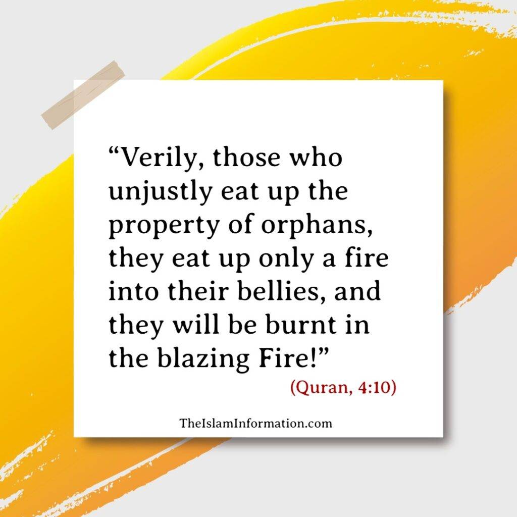 Quran about eating orphan wealth biggest sins in Islam
