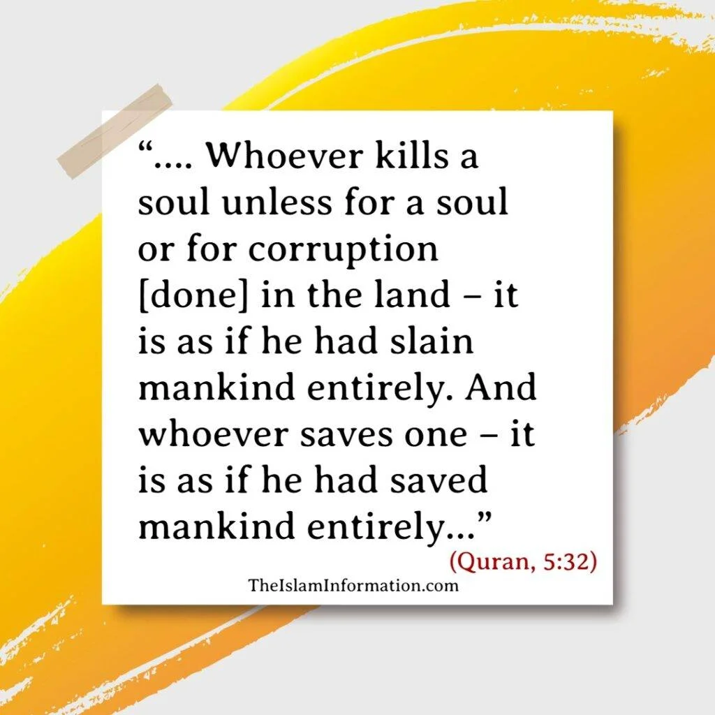 Quran about killings biggest sins in Islam