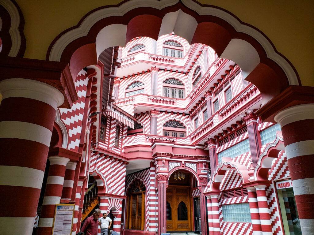 red mosque in sri lanka internal view