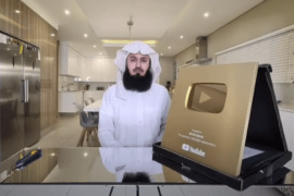 Mufti Menk Recieved YouTube Golden Button For Reaching One Million Subscribers
