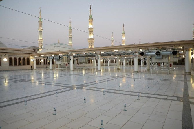 Roof of Masjid an Nabawi Opened