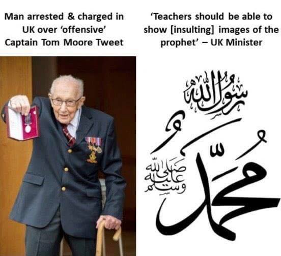 The double standards of Britain free speech when it comes to Muslims