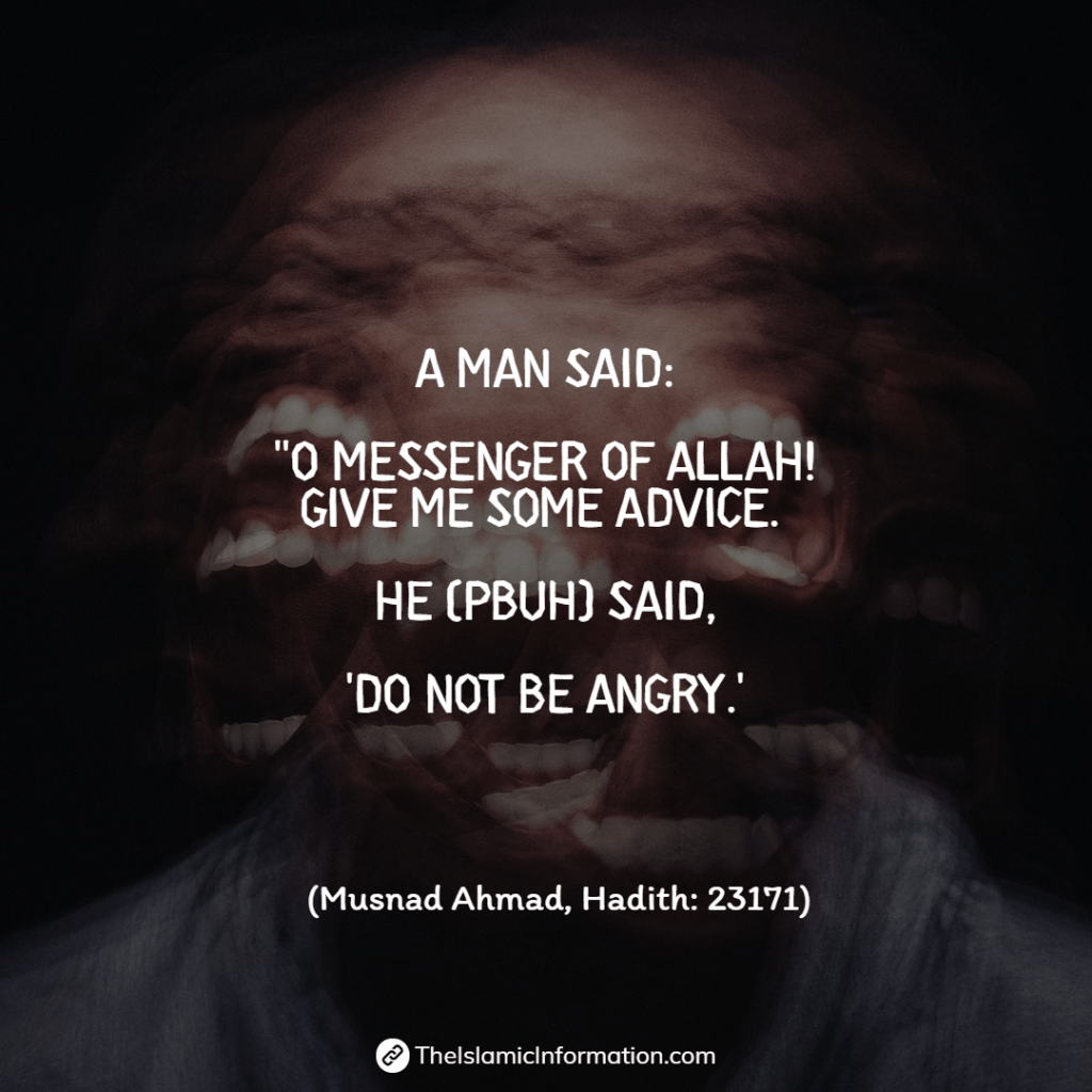 do not be angry hadith