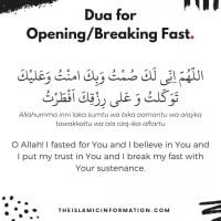 Dua for Breaking Fast (Dua for Opening Fast): Dua for Iftar