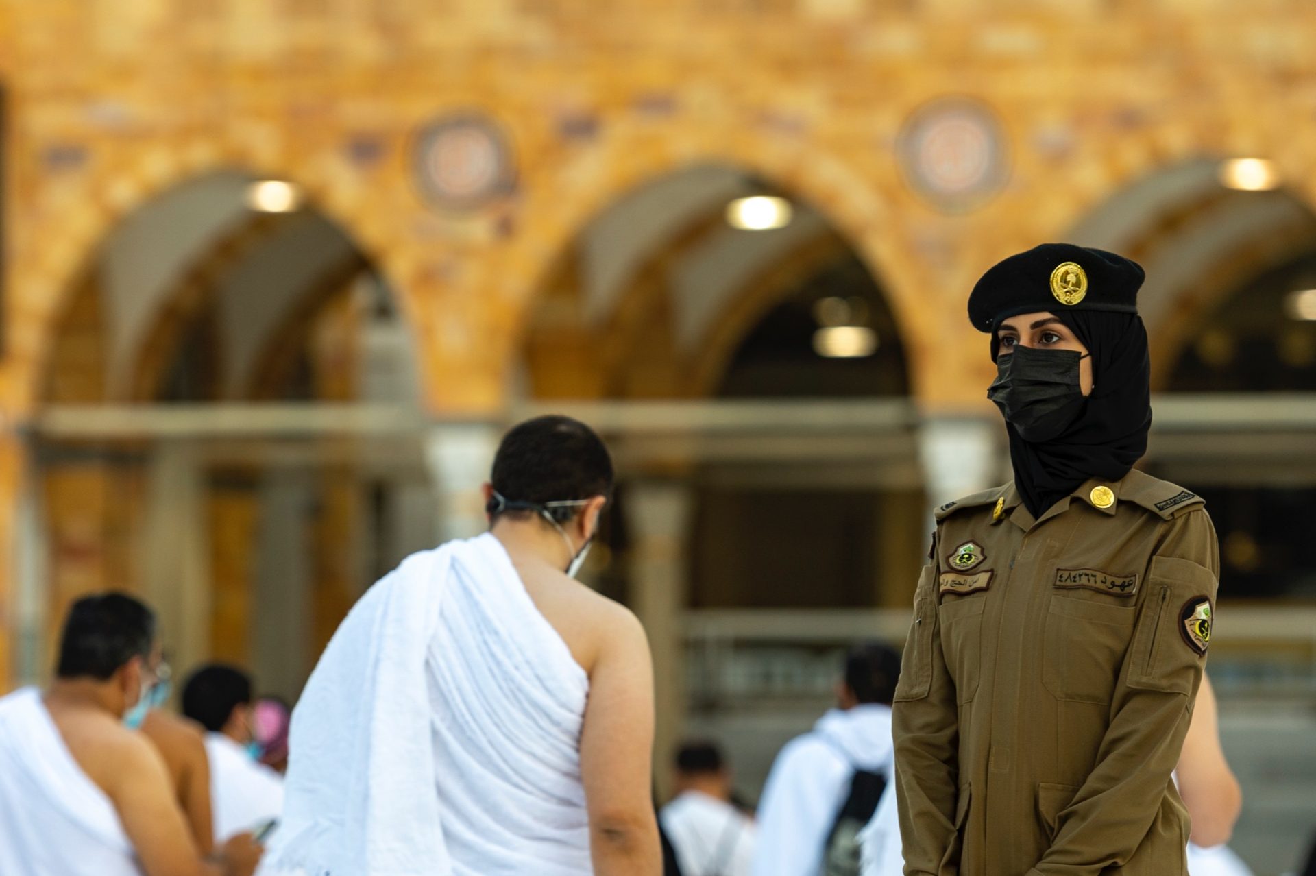 female security officers in masjid al haram