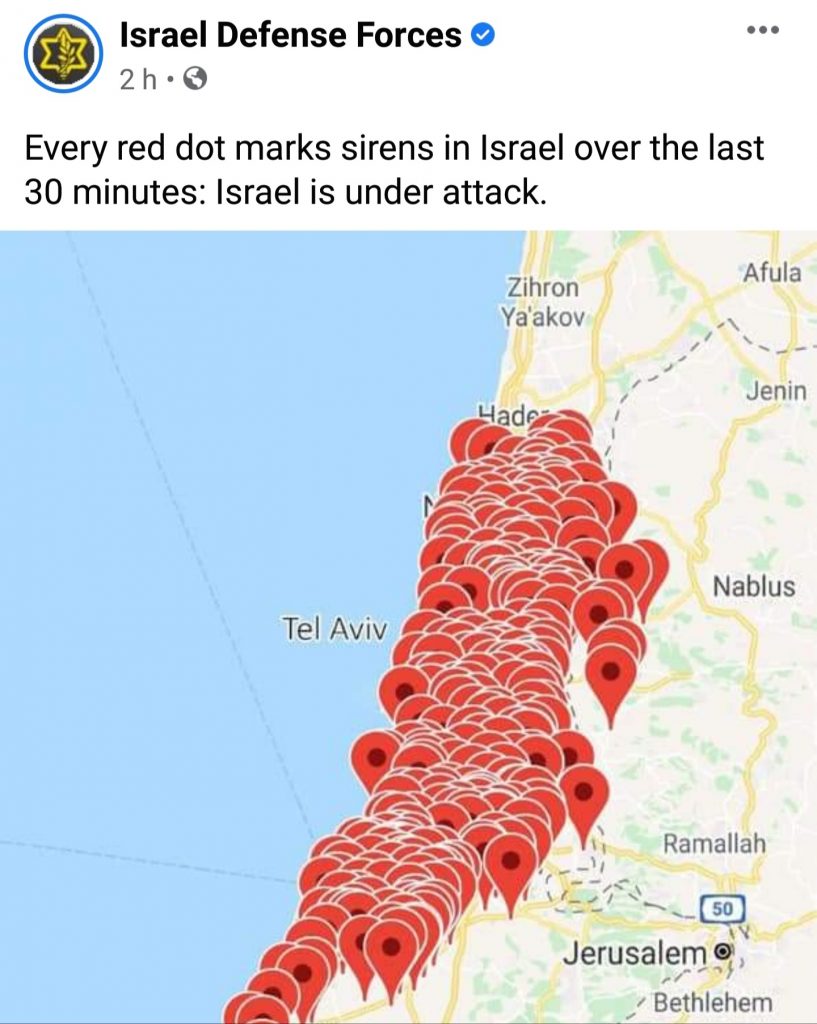 IDF missles tel aviv