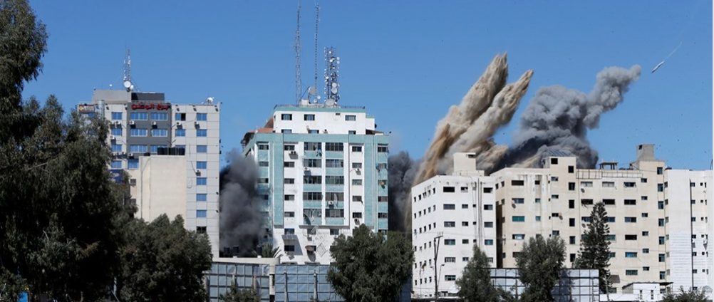 Israeli airstrike destroys Media Tower in Gaza including offices of Al Jazeera and AFP