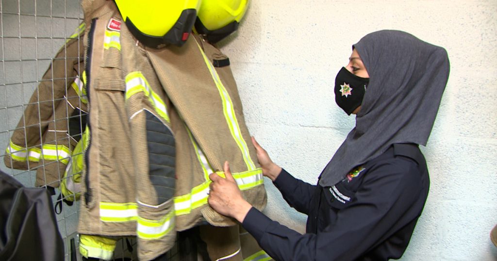 UK first hijab wearing fire fighter