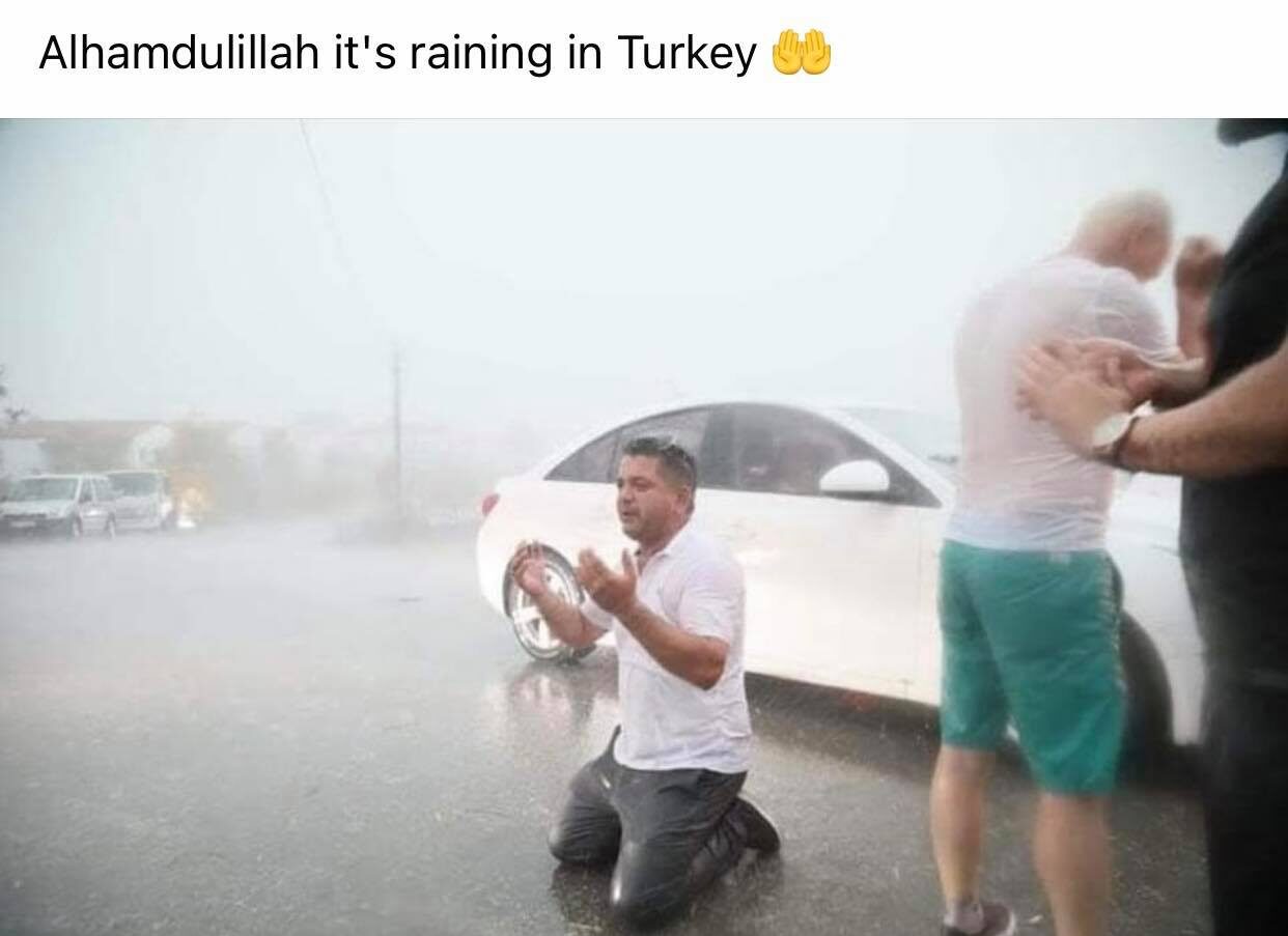 Rain in Turkey Controls WildFire