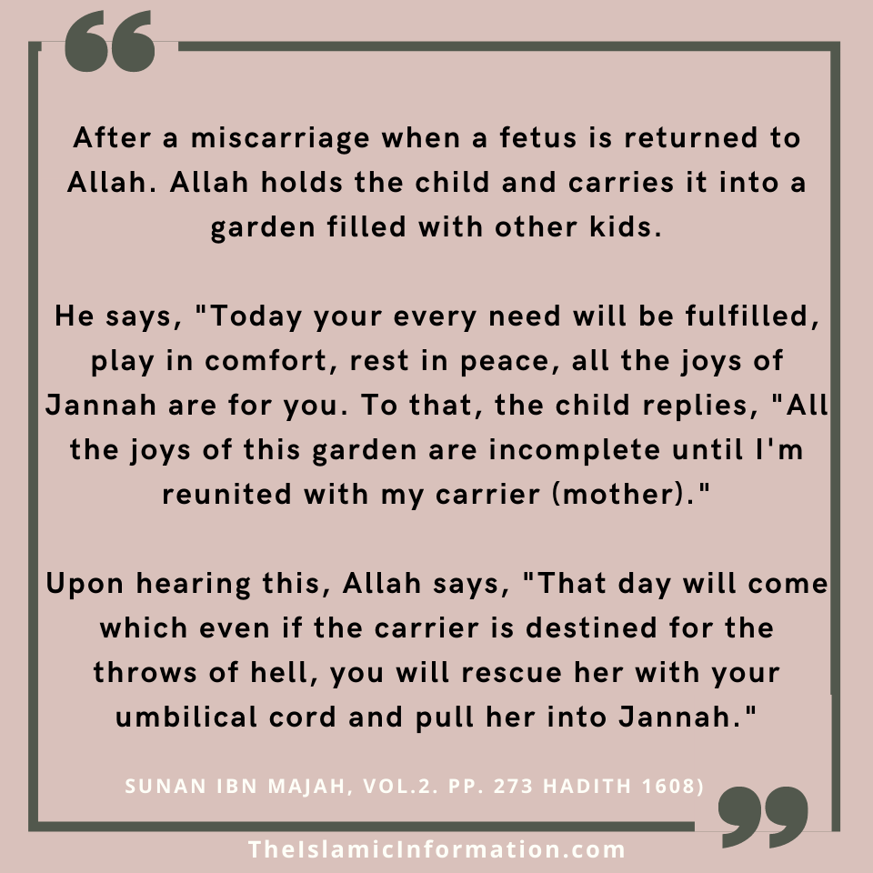 Reward A Mother Gets After Miscarriage In Islam