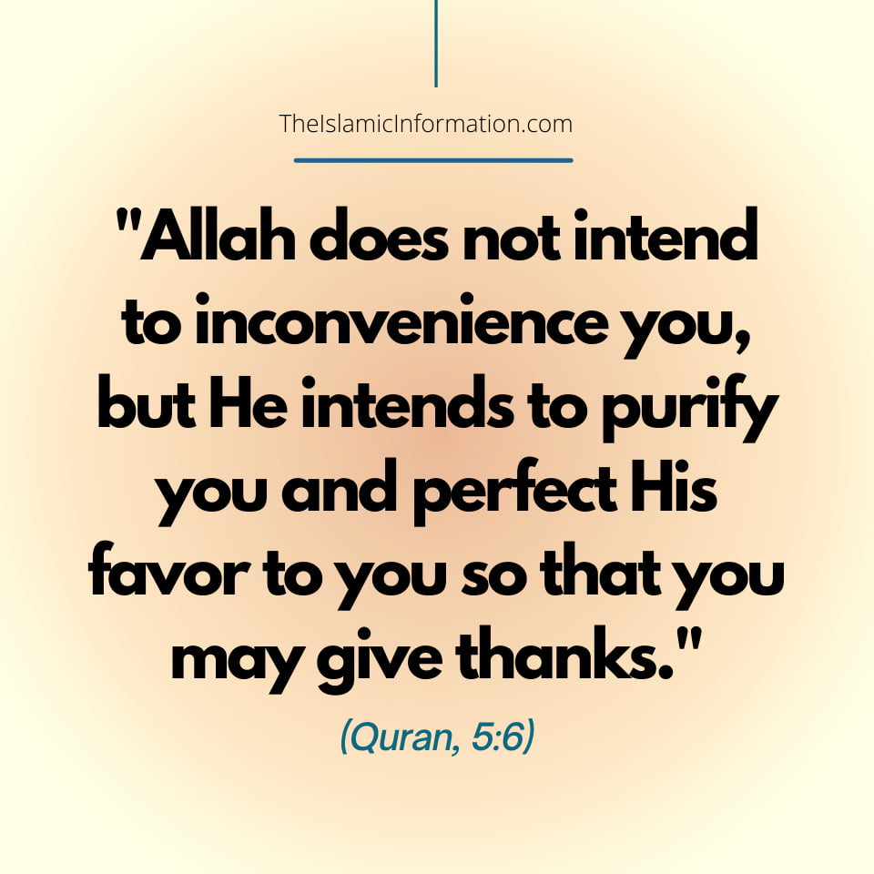Allah does not intend to inconvenience you