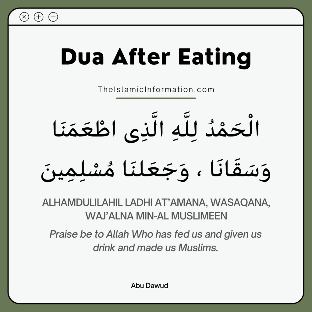 Dua Before And After Eating 2837