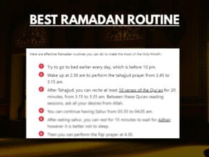 ramadan routine