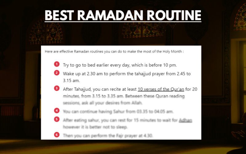 ramadan routine