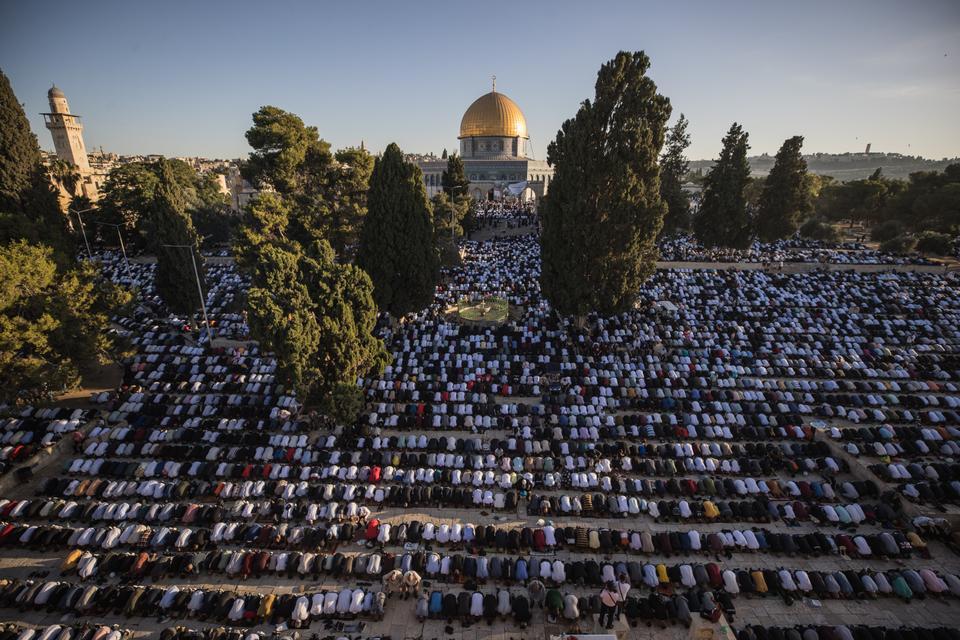 Eid al Adha 2022 prayer at Al Aqsa Mosque in Jerusalem