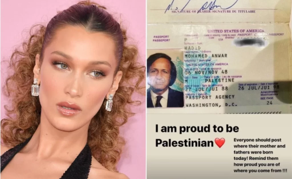 bella hadid proud palestinian instagram story